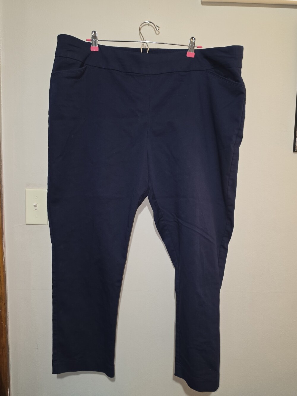 Croft & Borrow Effortless Stretch Pant Navy Blue Size 22